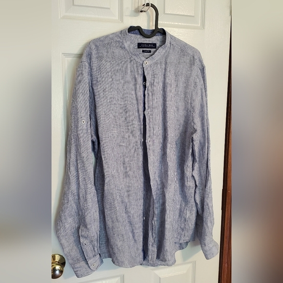 Zara Other - Zara Man 100% Linen Button Up Shirt Size Large